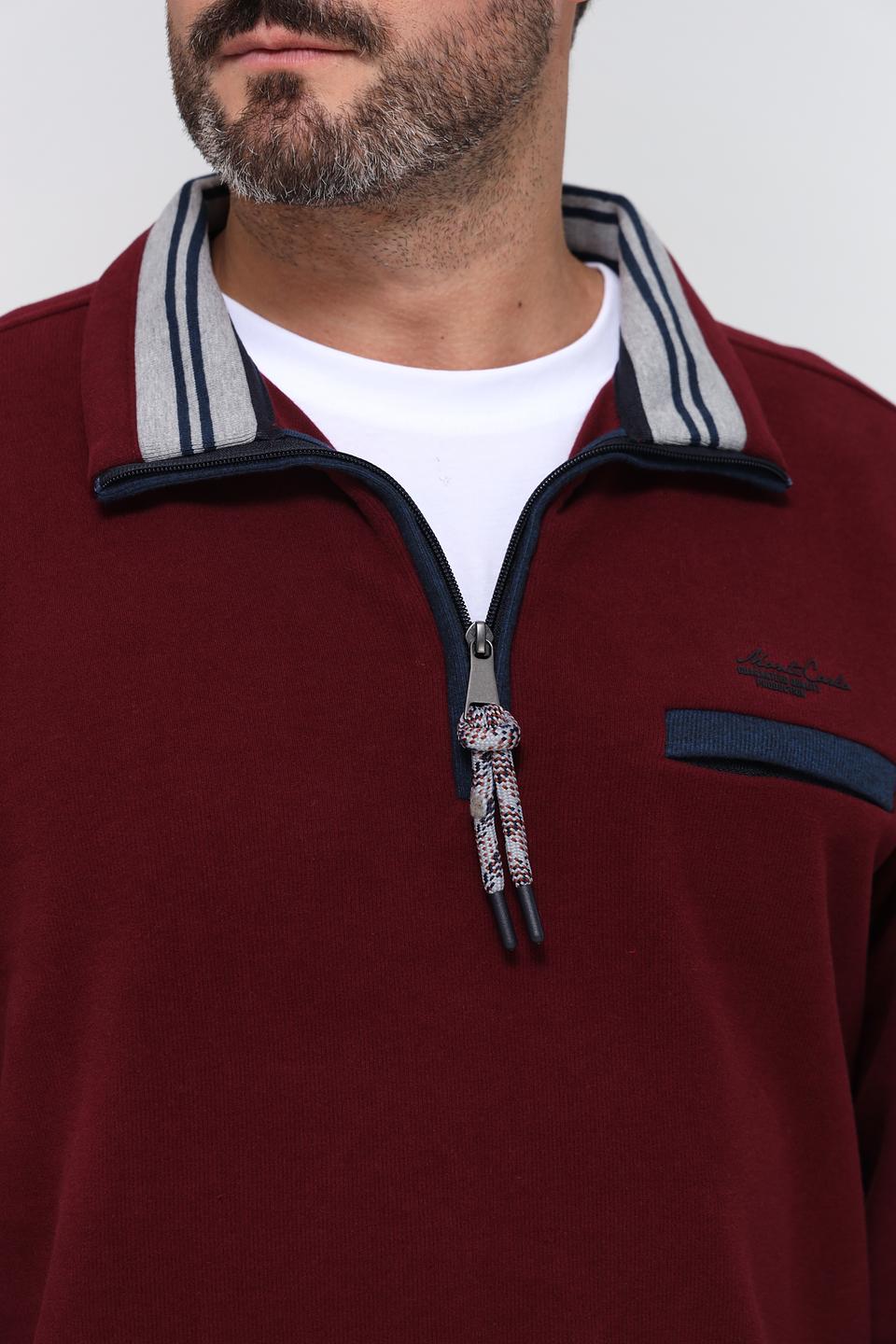 Джемпер Monte Carlo с молнией бордовый