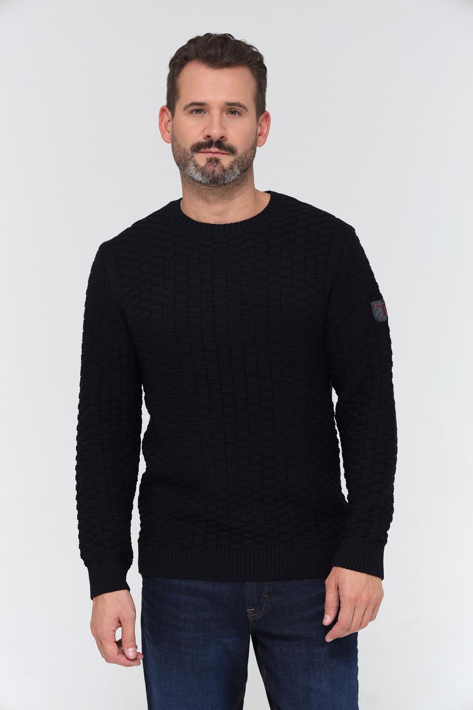 Джемпер Time Zone чёрный с текстурой