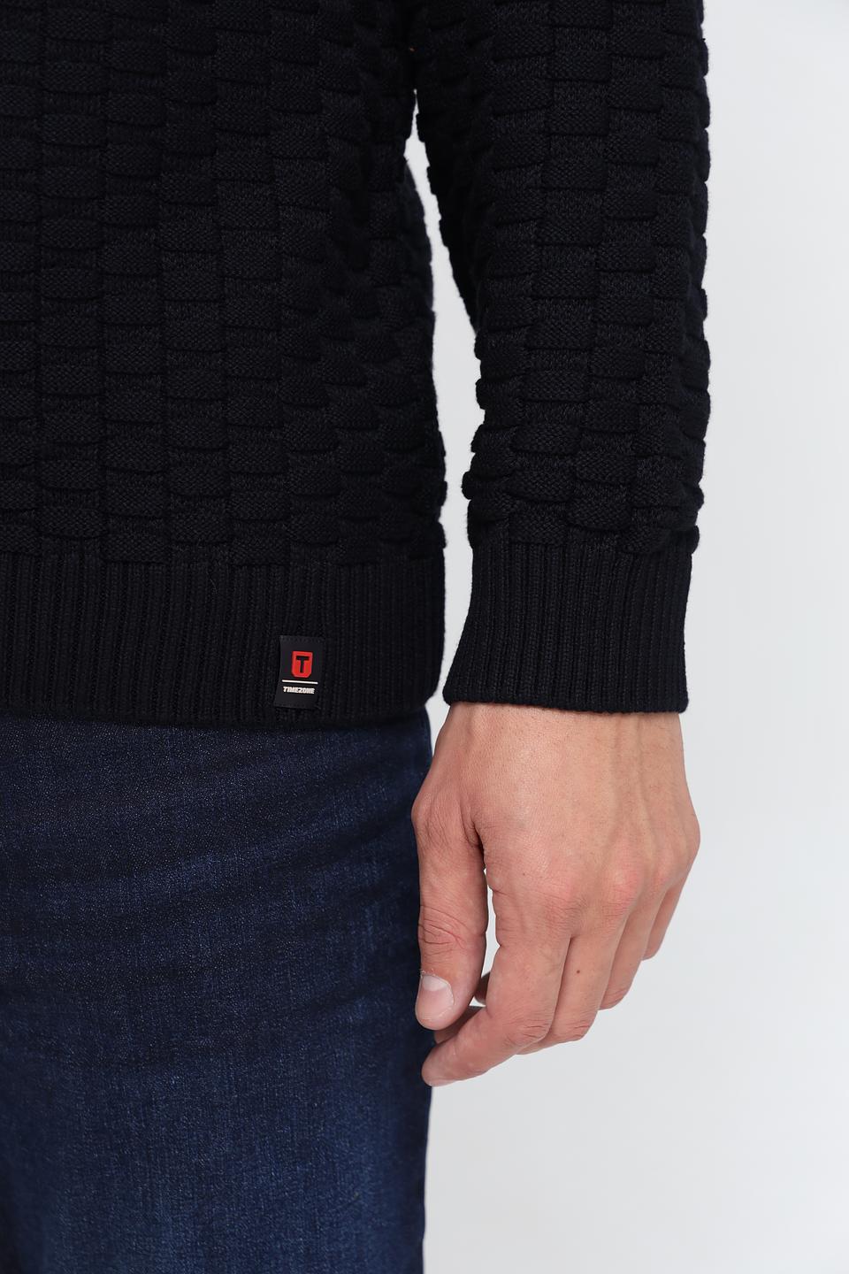 Джемпер Time Zone чёрный с текстурой