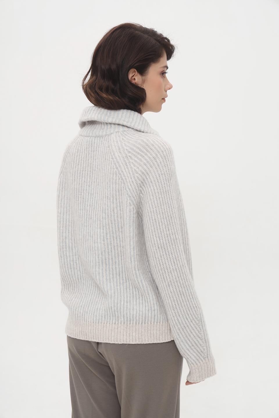 Пуловер Cinque с молнией серый