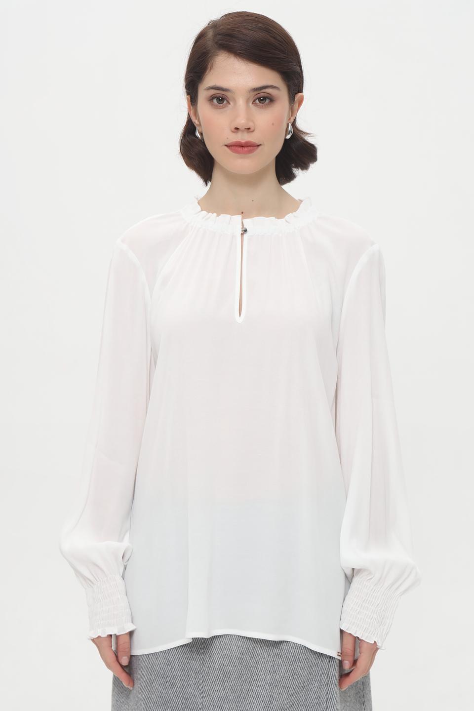 Блуза Cinque с рукавами-фонариками белый