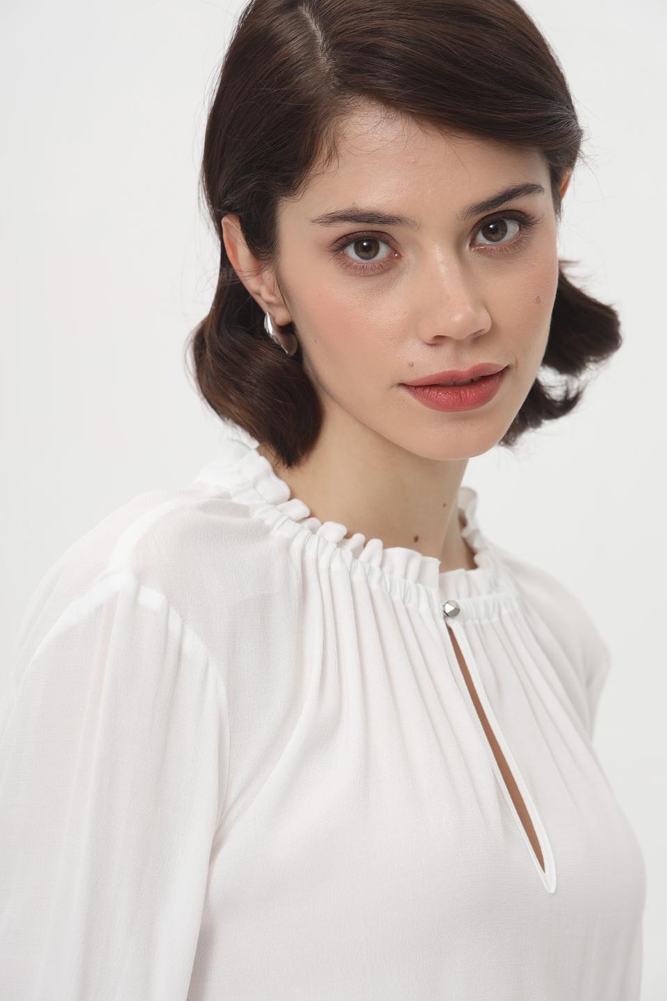 Блуза Cinque с рукавами-фонариками белый