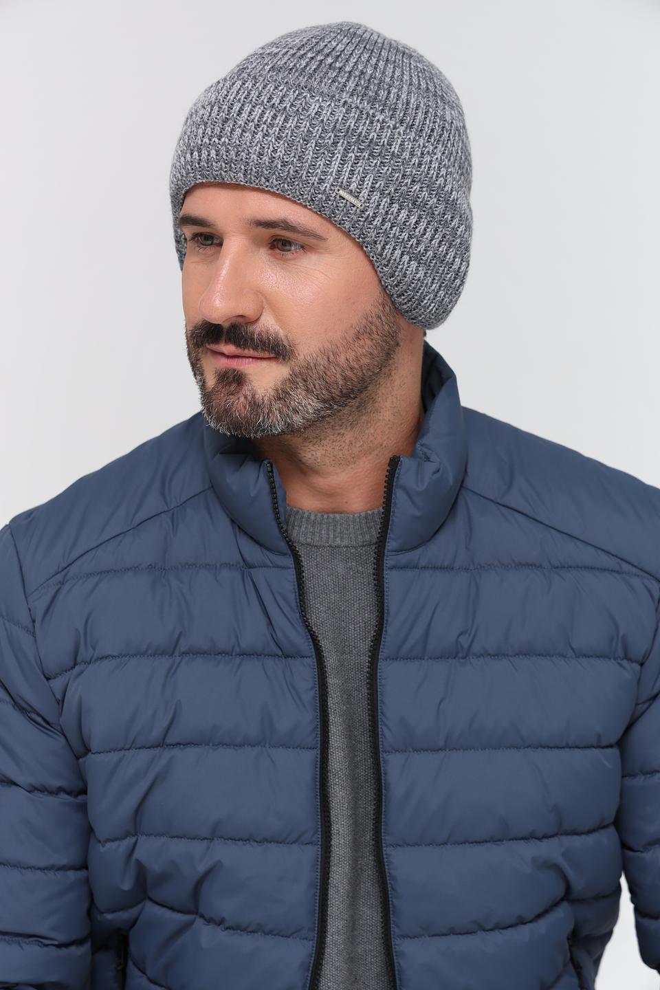 Шапка Marhatter мужская серая меланж