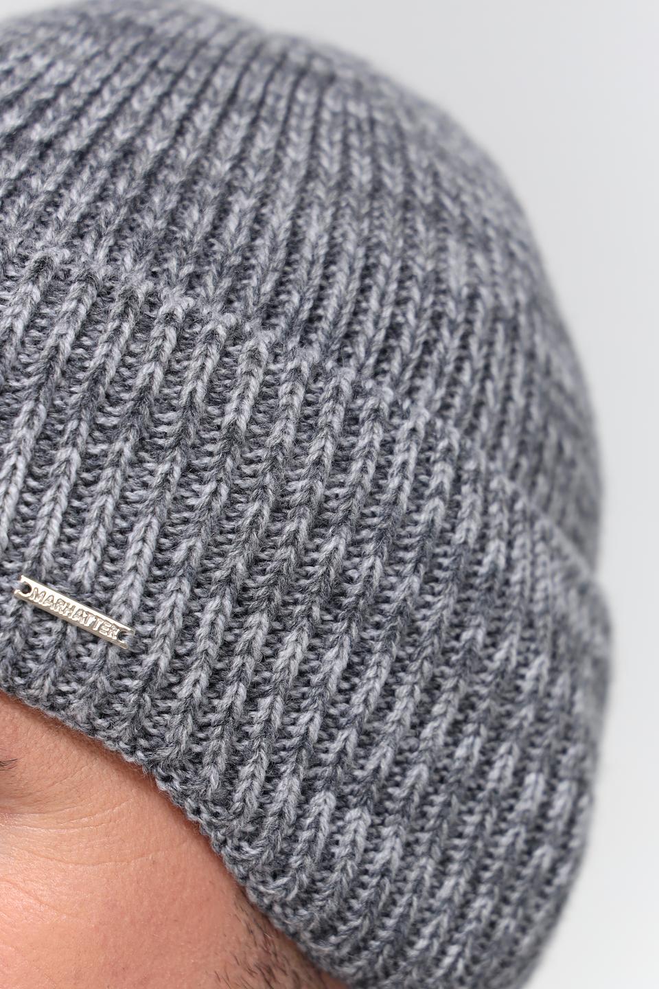 Шапка Marhatter мужская серая меланж