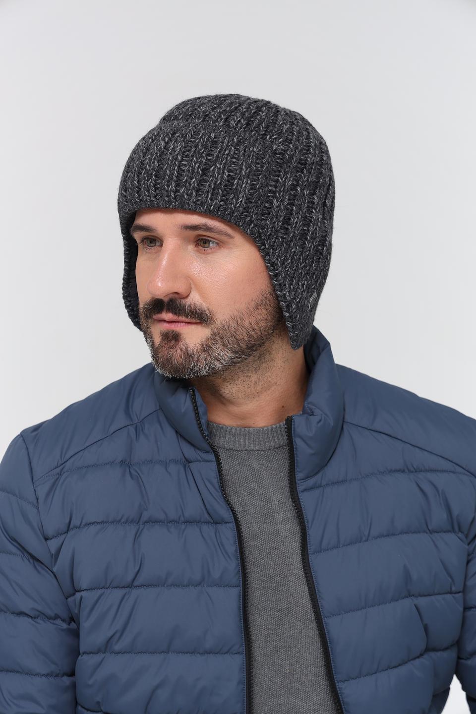 Шапка Marhatter мужская серая меланж