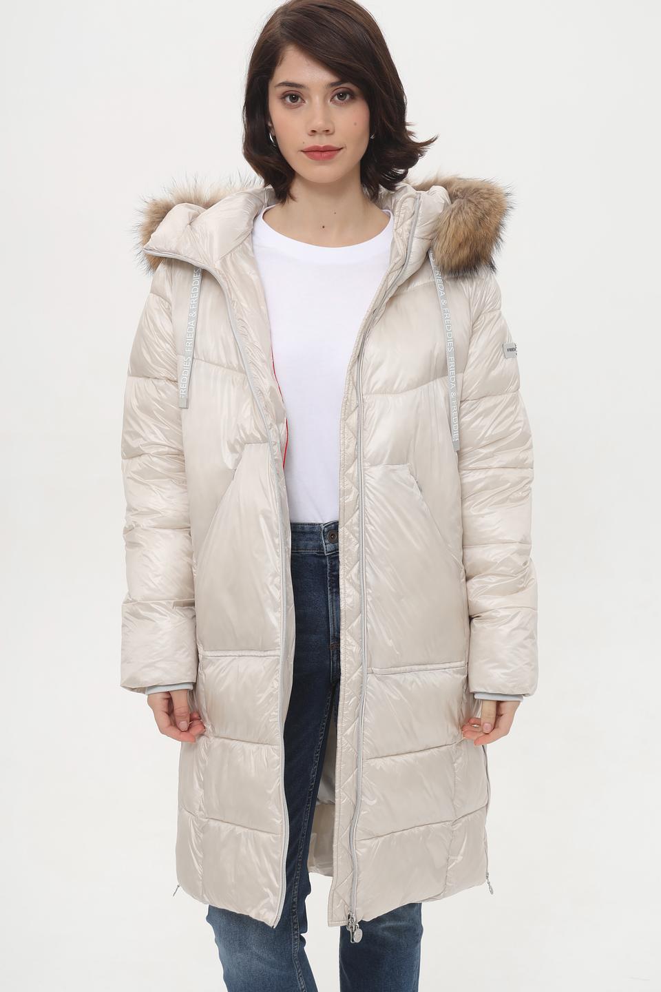 Пальто Frieda and Freddies стеганое бежевое