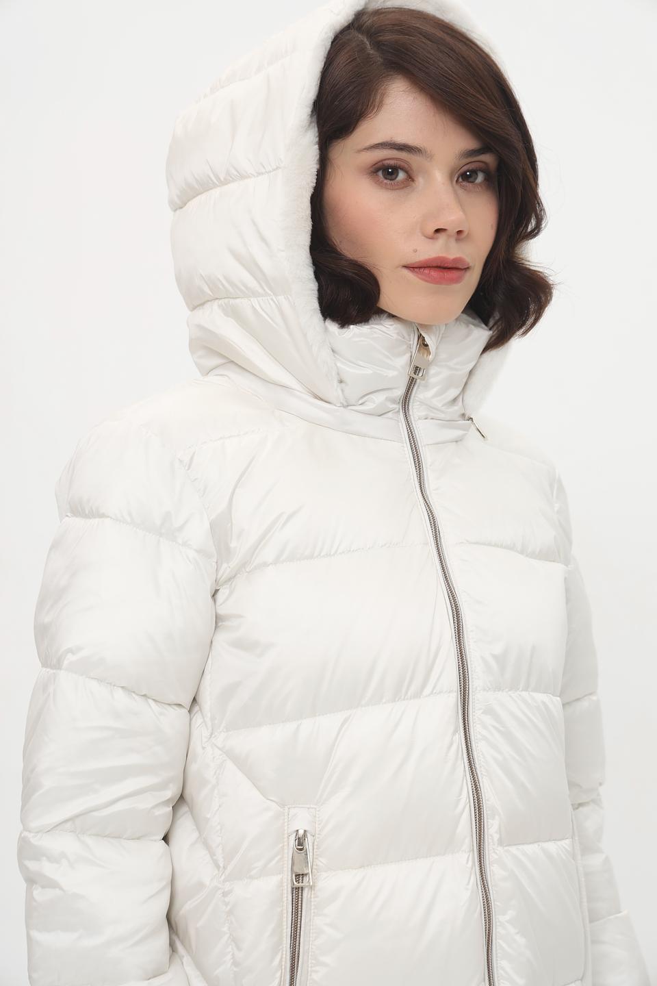 Пальто Milestone стеганое бежевое