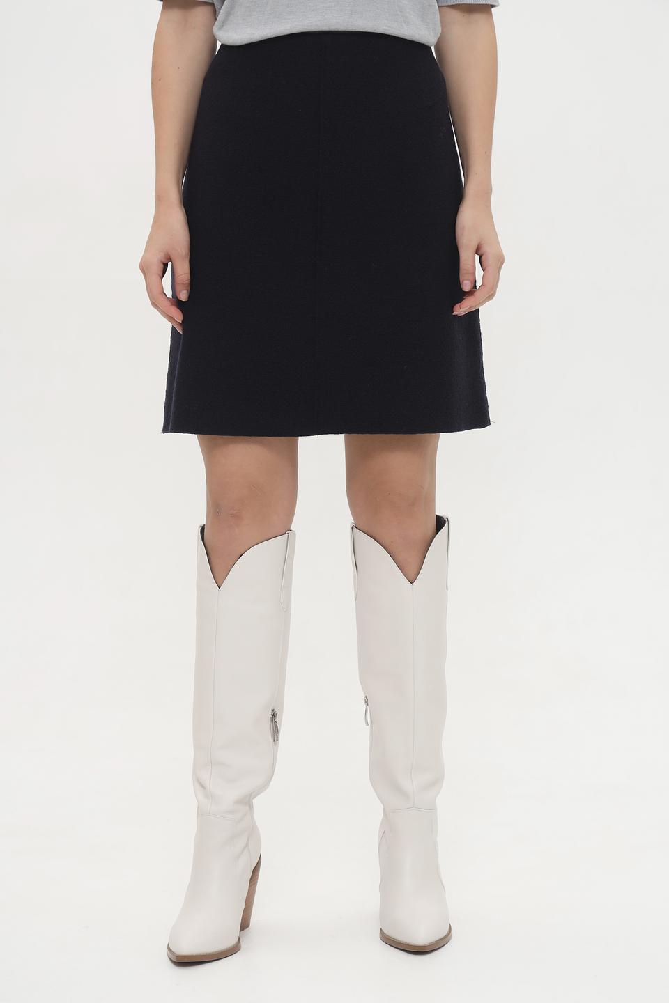 Юбка Oui шерстяная чёрная