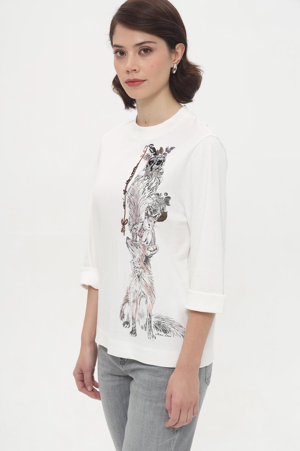 Футболка Marc Cain с принтом лисы