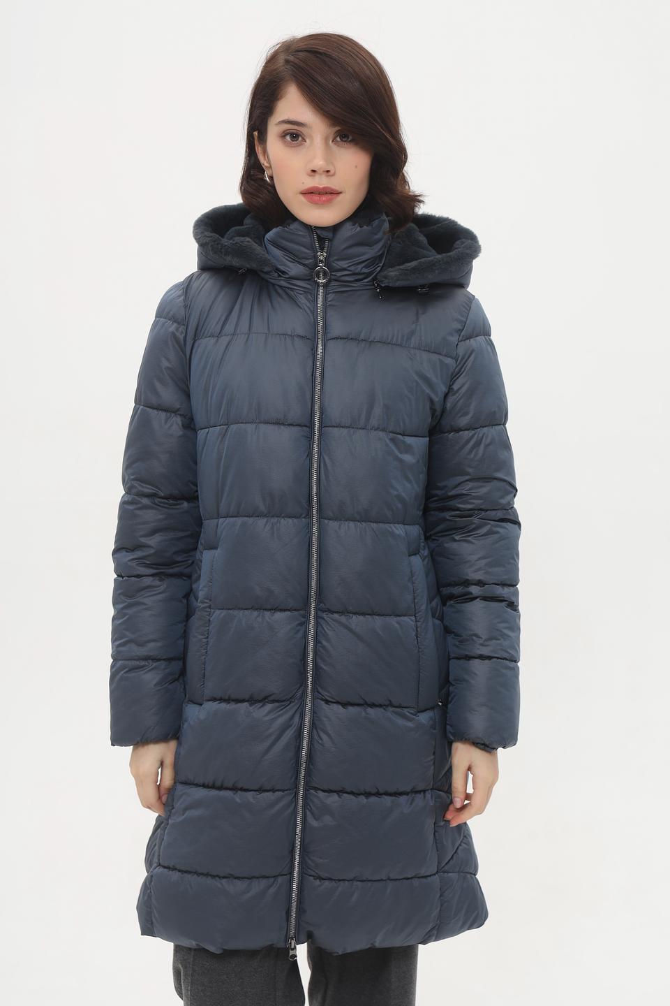 Пальто Bugatti стеганое синее