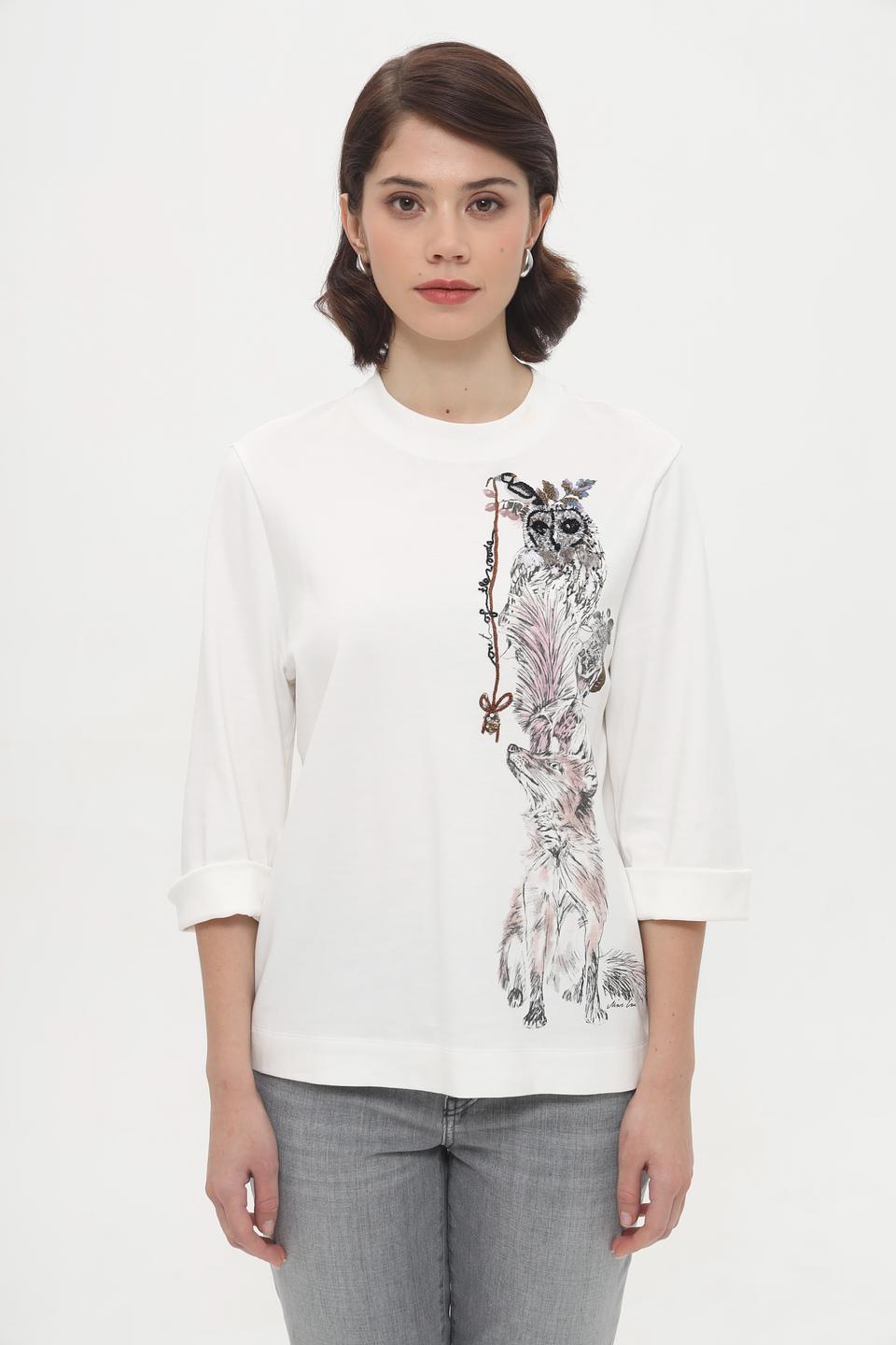 Футболка Marc Cain с принтом лисы