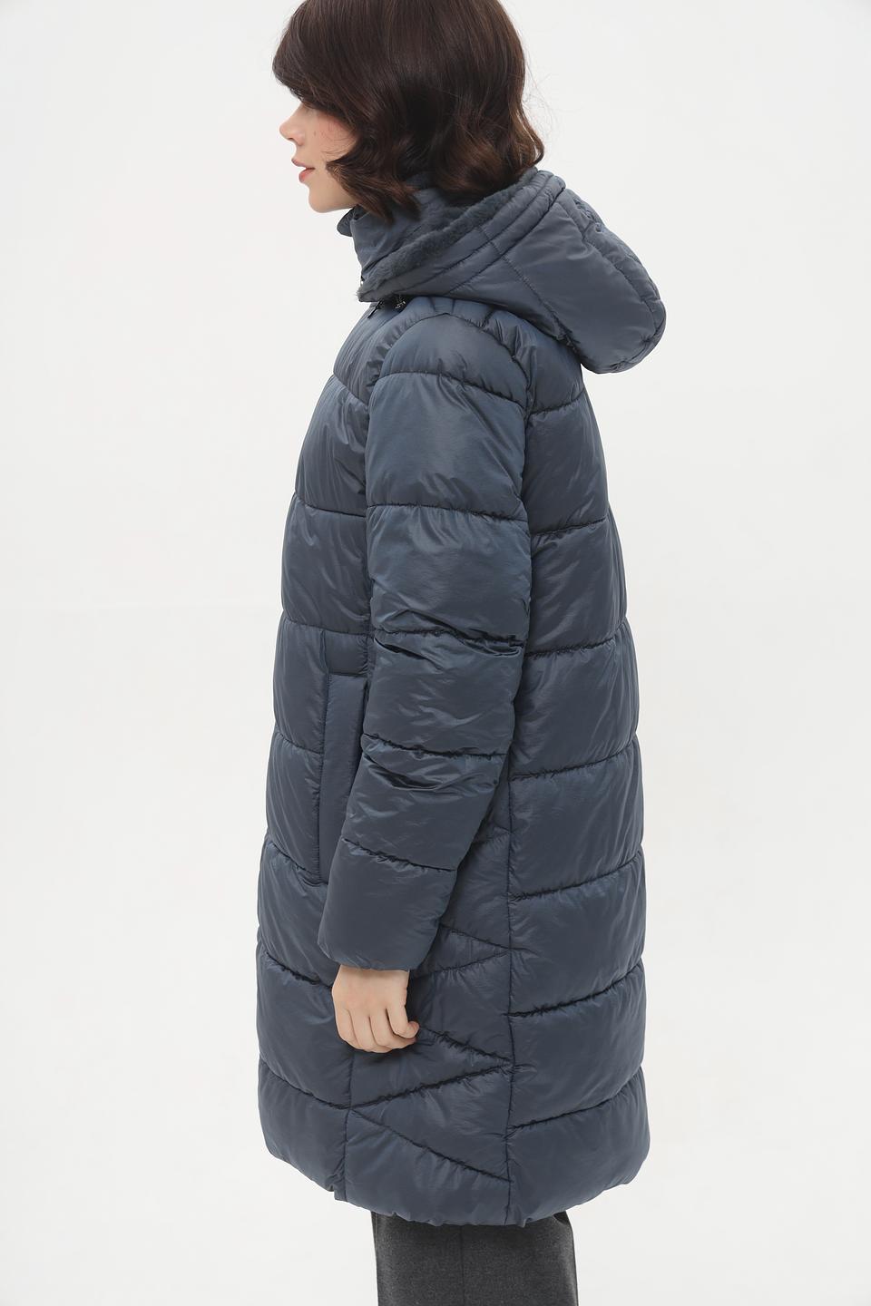 Пальто Bugatti стеганое синее