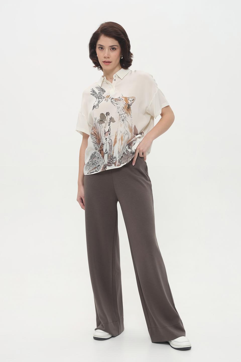 Блуза Marc Cain с принтом "Лесная сказка"