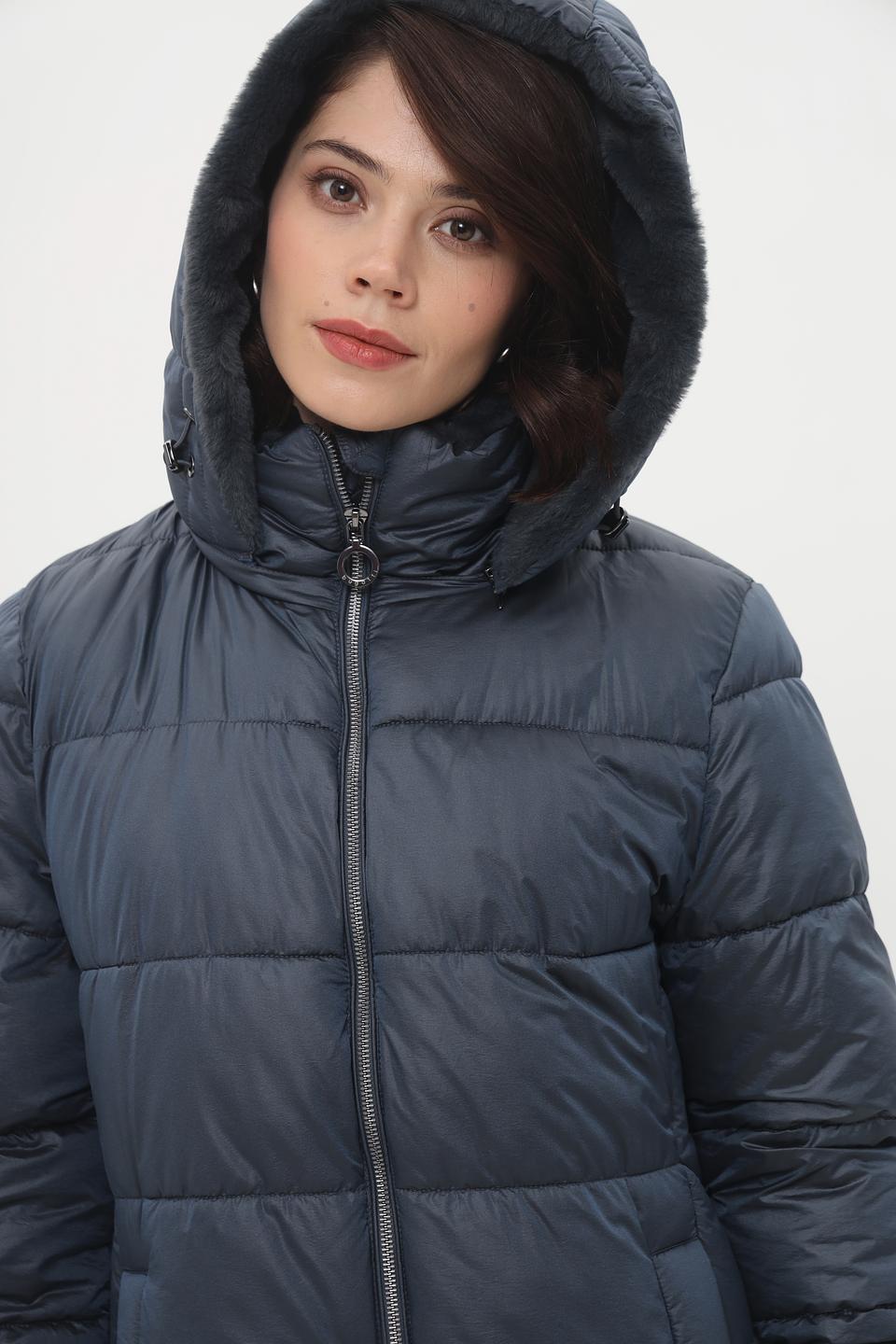 Пальто Bugatti стеганое синее