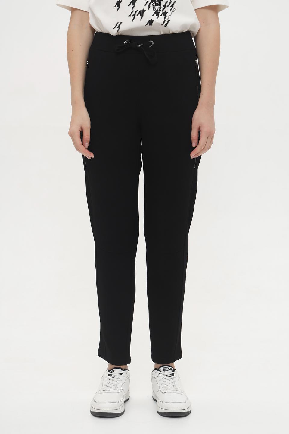Брюки Monari чёрные с молниями