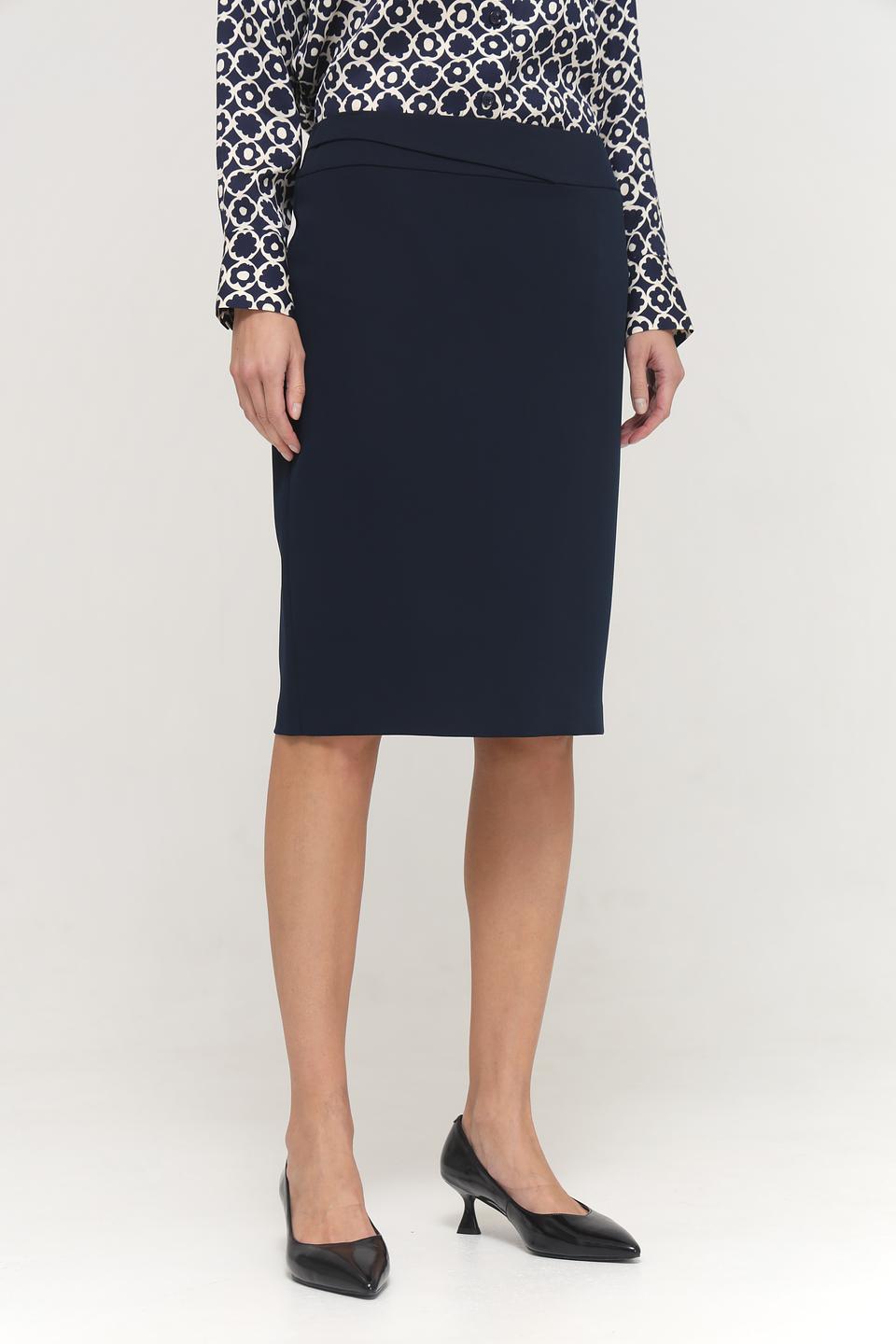 Юбка Frank Walder классическая темно-синяя