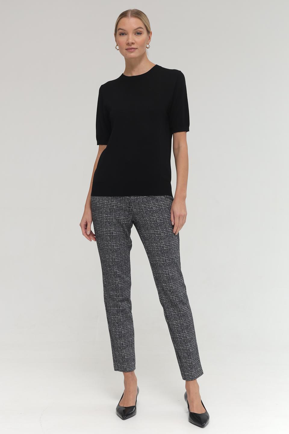 Пуловер Seidensticker чёрный с коротким рукавом