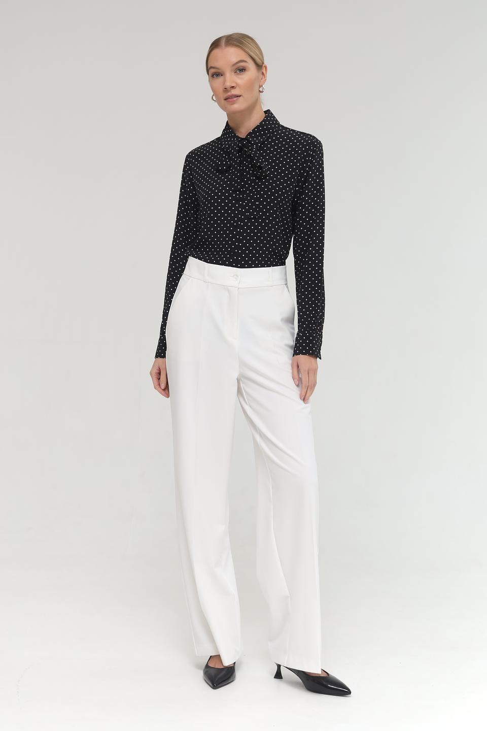 Блуза Seidensticker в горошек чёрная