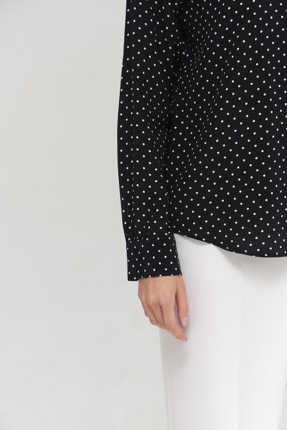 Блуза Seidensticker в горошек чёрная