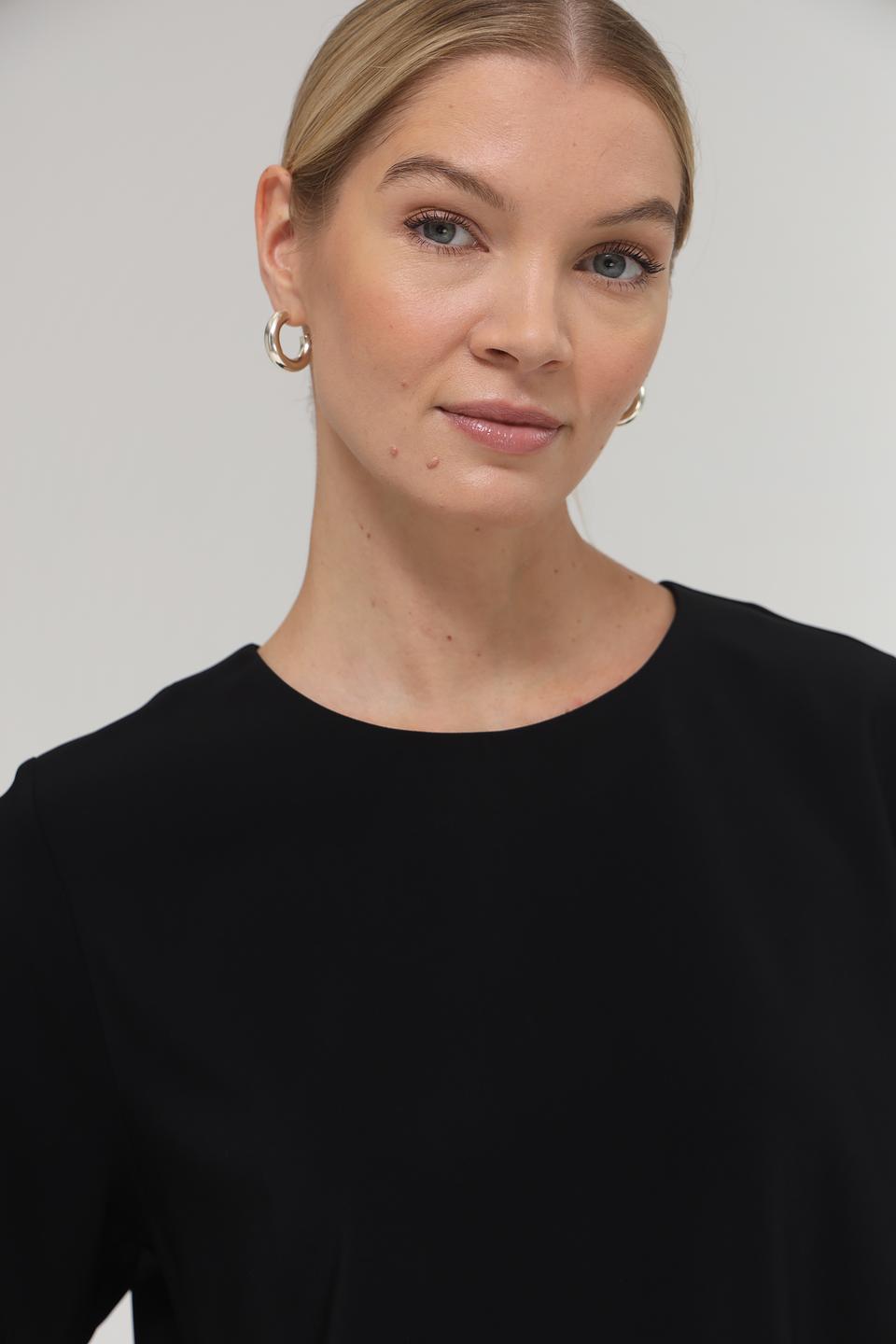 Блуза Seidensticker чёрная с коротким рукавом