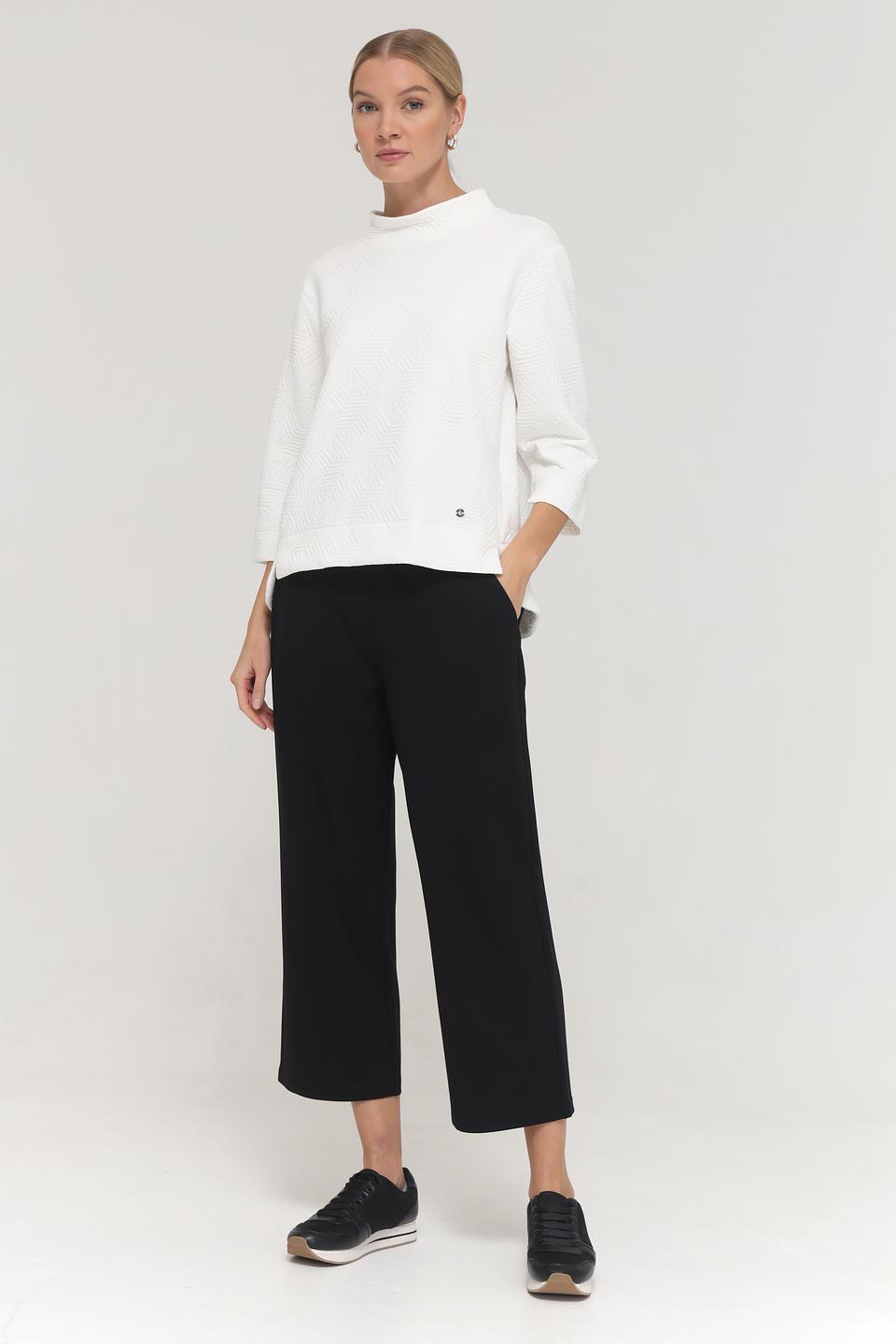 Пуловер Bianca с текстурой белый