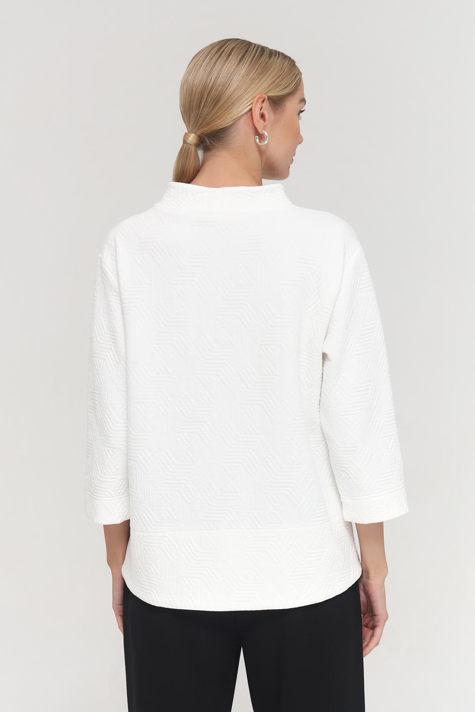 Пуловер Bianca с текстурой белый