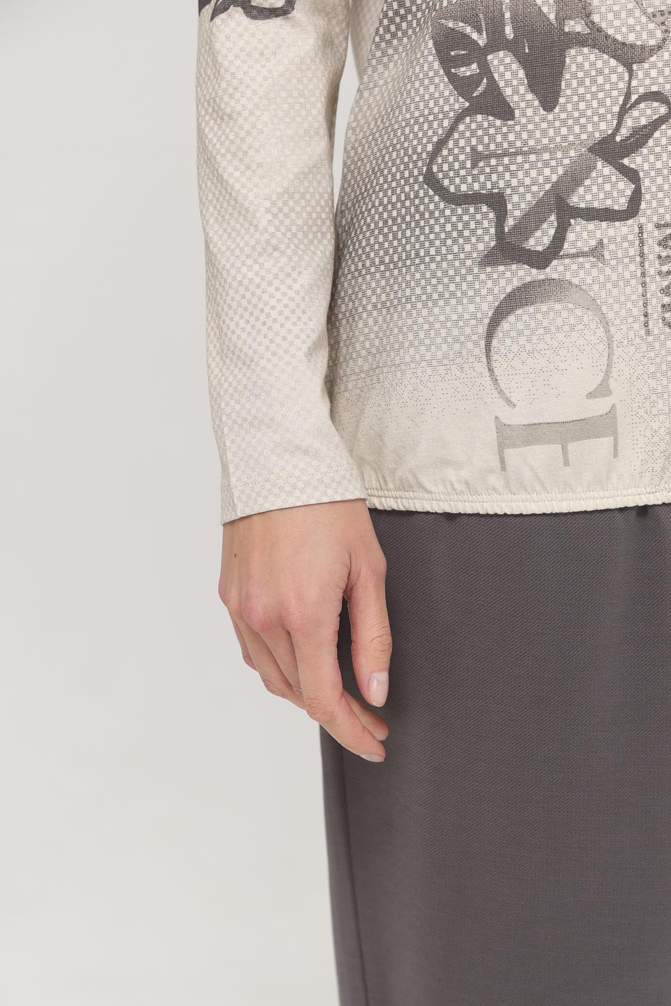 Футболка Barbara Lebek с принтом бежевый