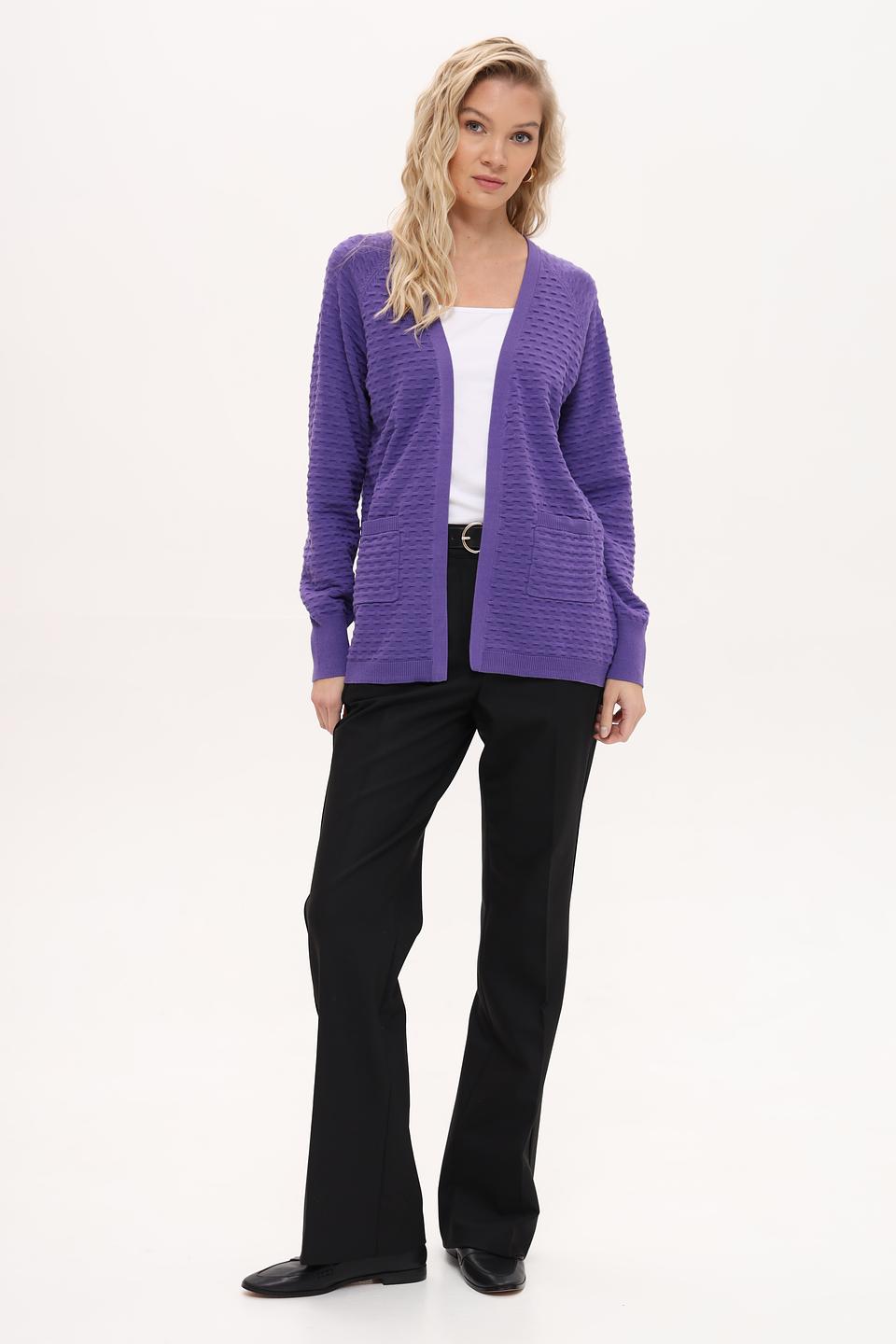 Жакет Frank Walder вязаный лиловый