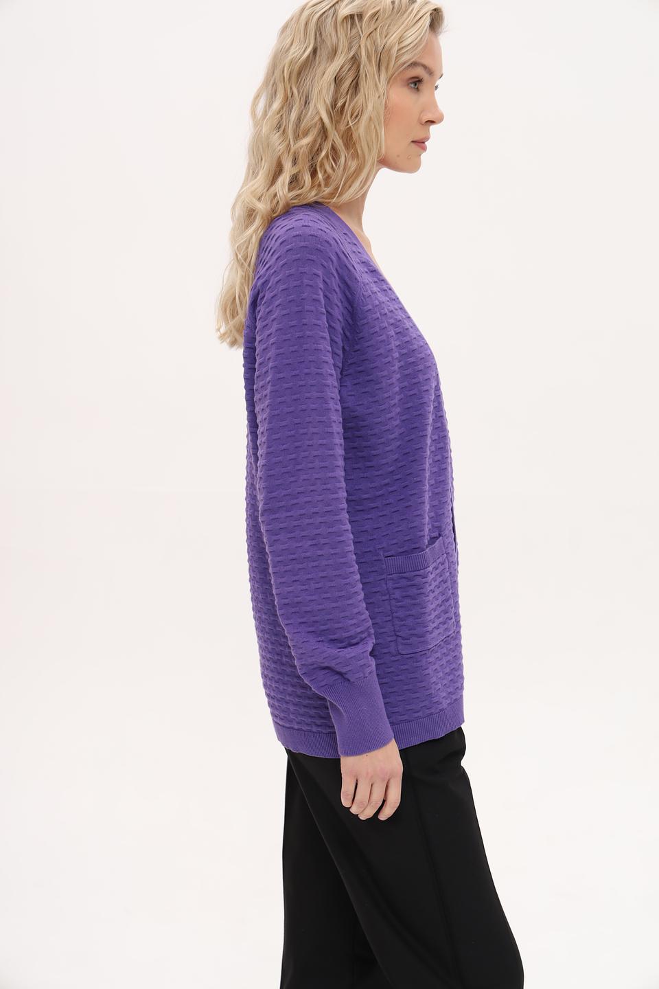 Жакет Frank Walder вязаный лиловый