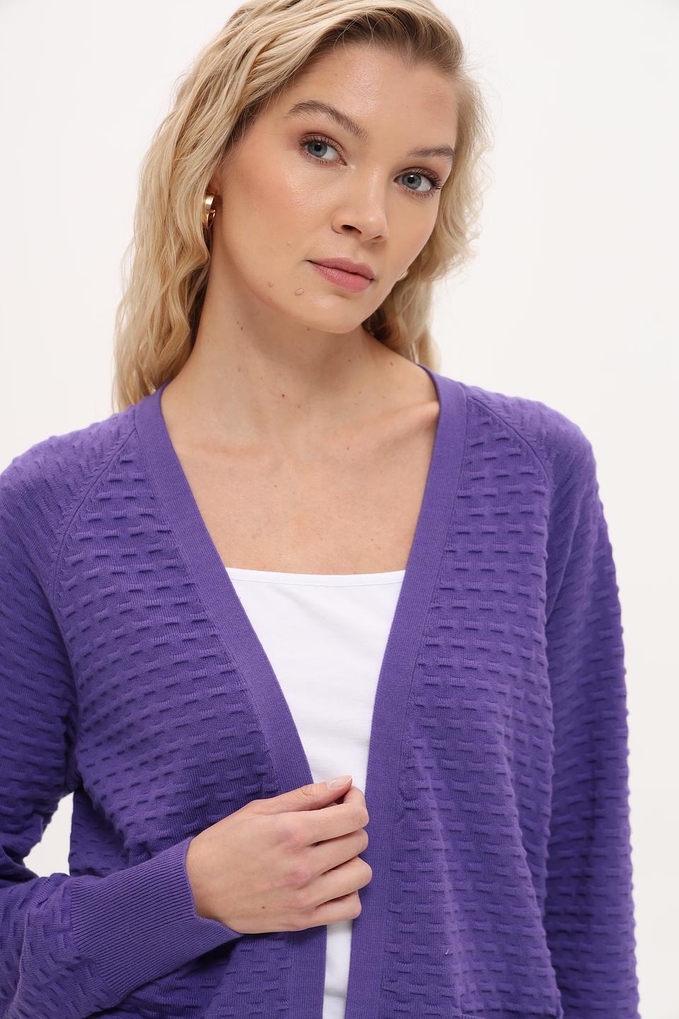 Жакет Frank Walder вязаный лиловый