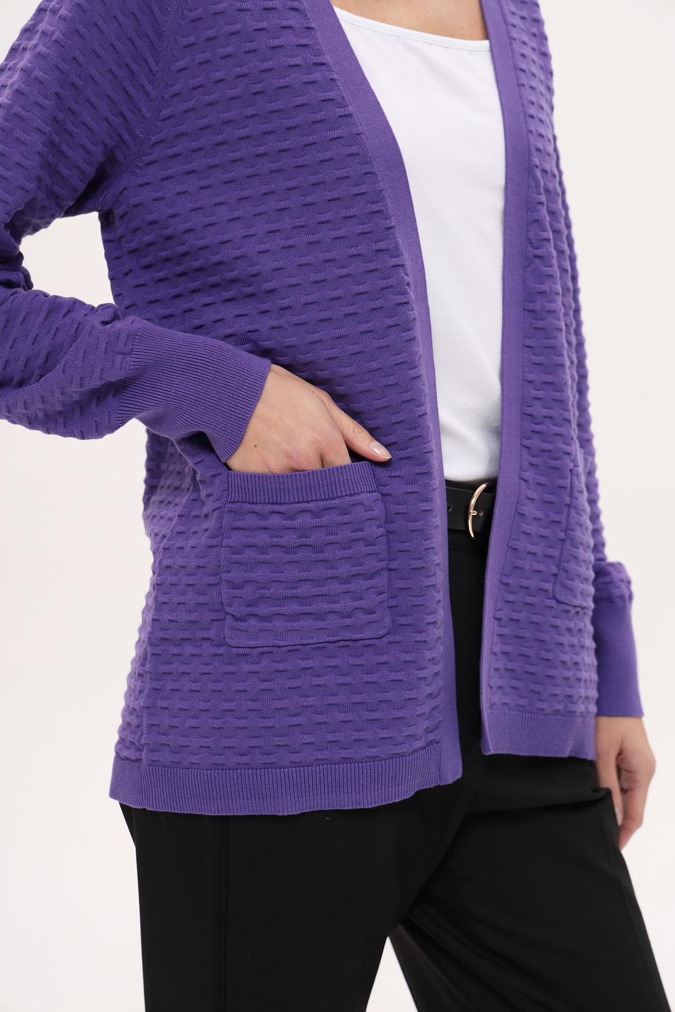 Жакет Frank Walder вязаный лиловый