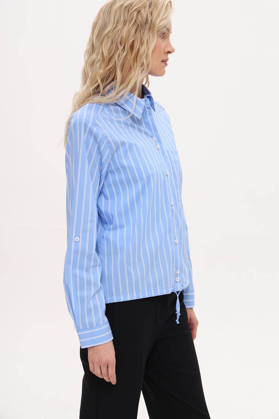 Рубашка Bianca в полоску голубую