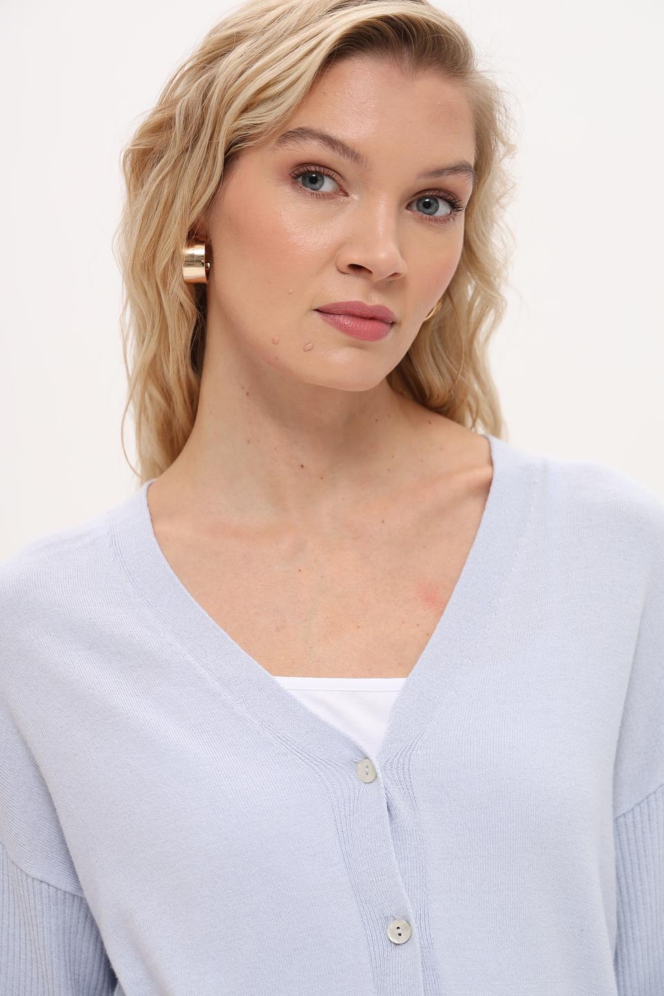 Жакет Pezzo вязаный голубой