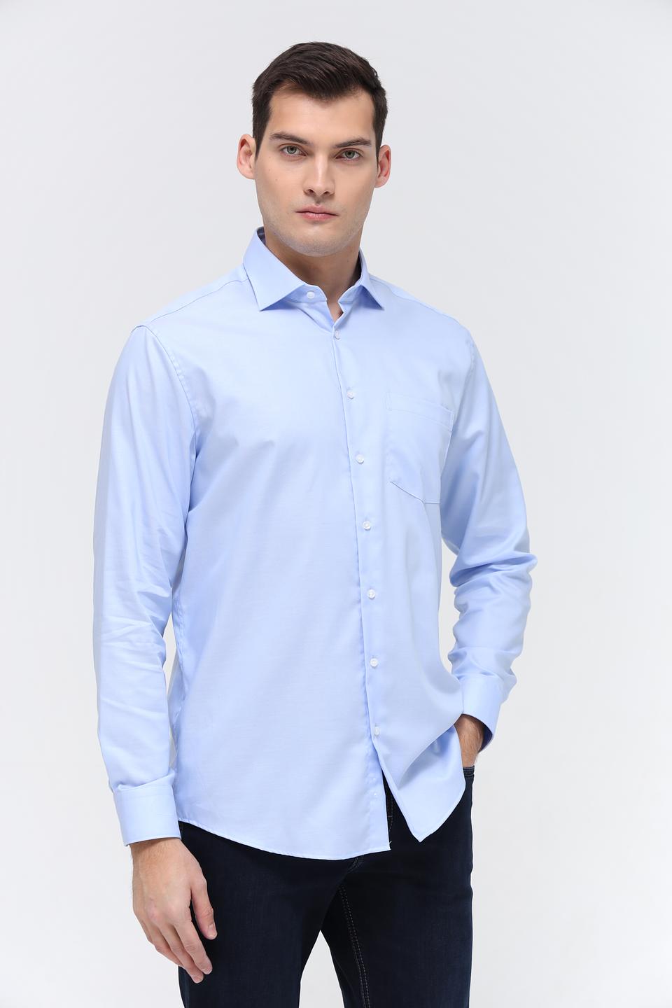 Рубашка Seidensticker голубая