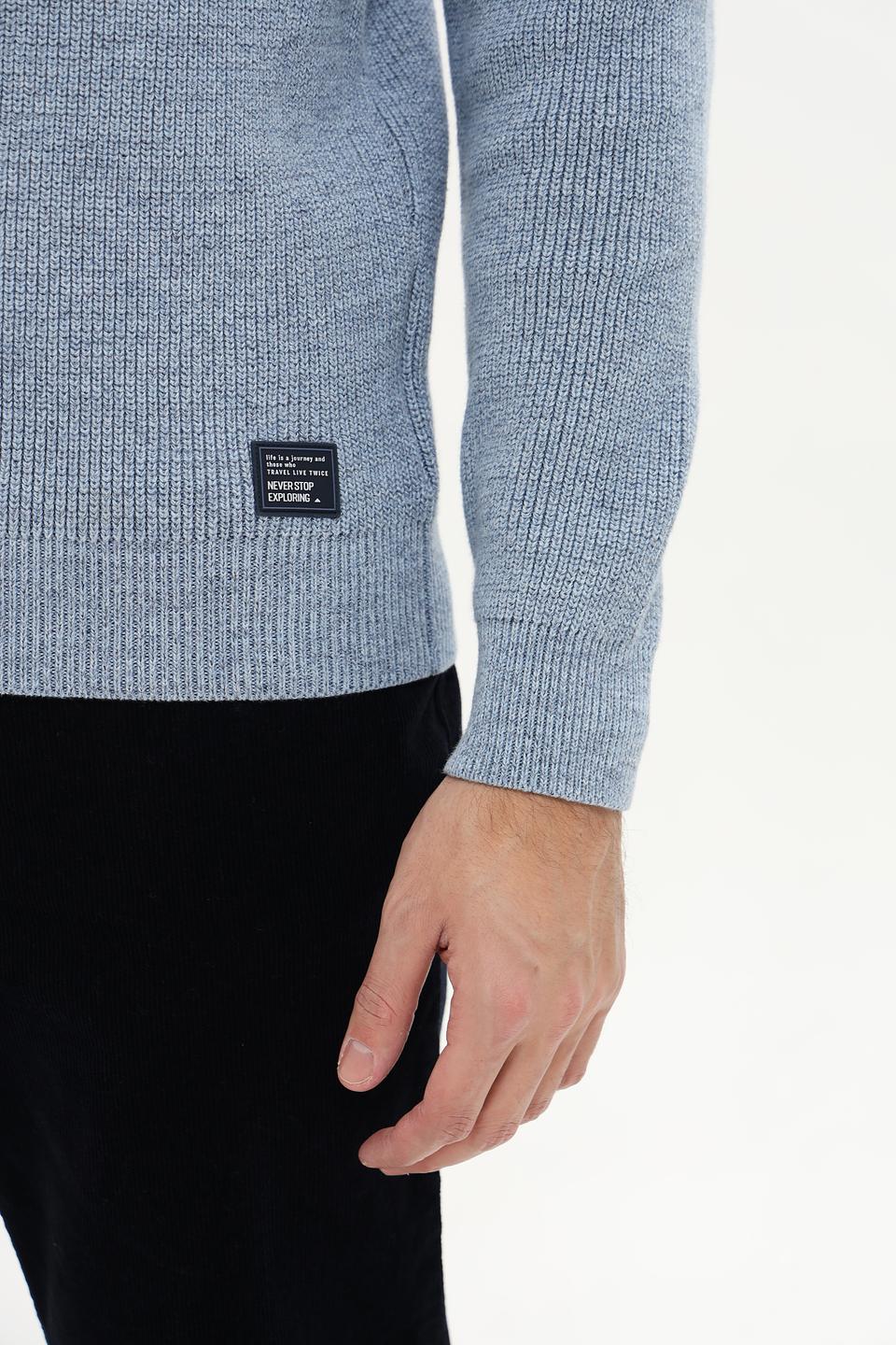 Джемпер Casa Moda с молнией голубой