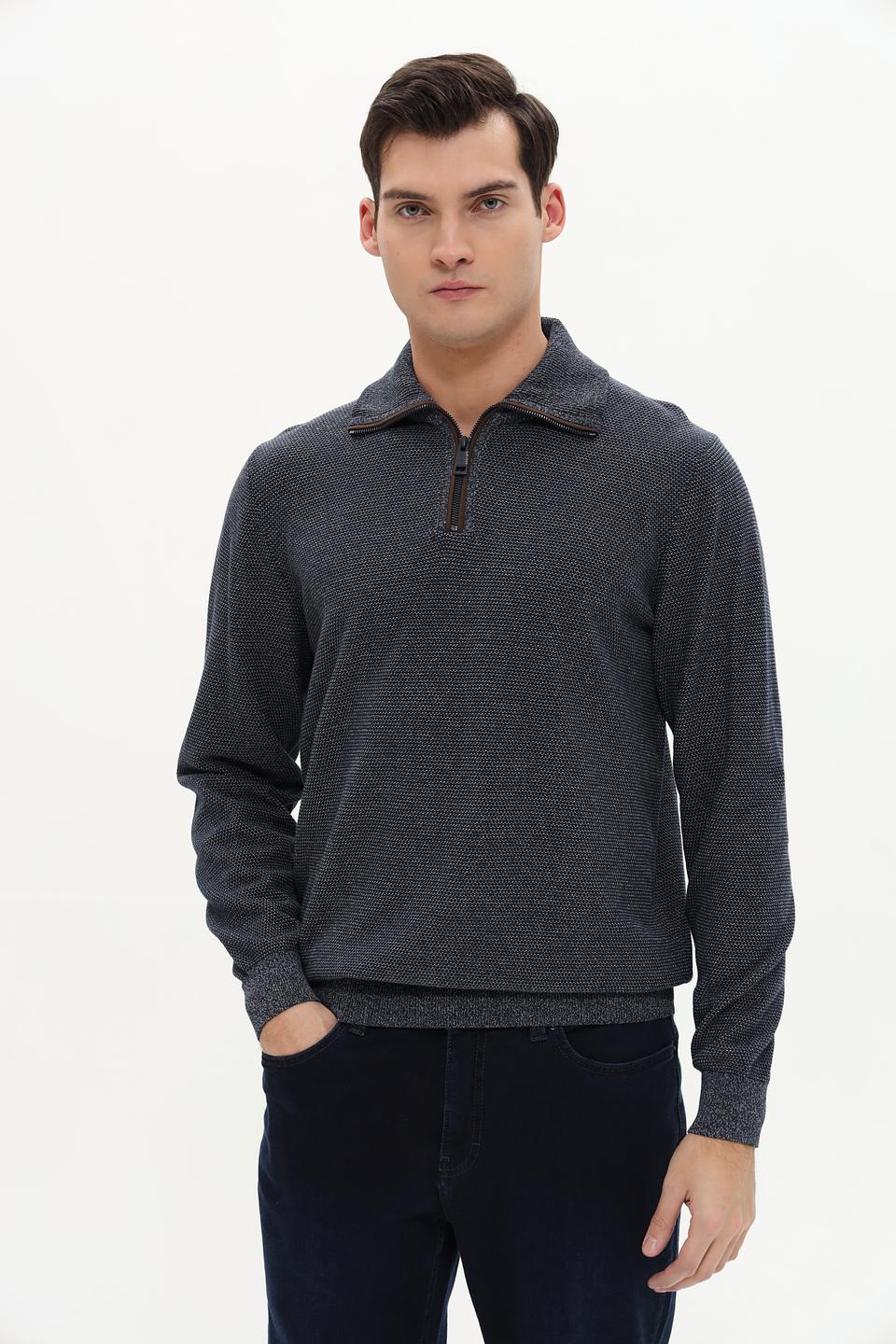 Джемпер Casa Moda с молнией серый