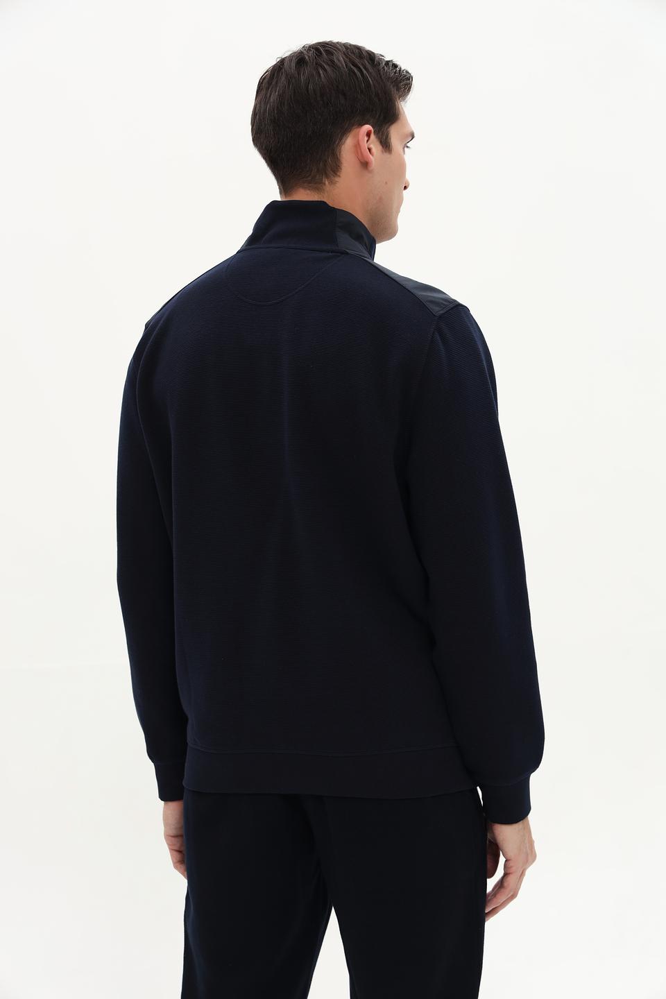 Кардиган Casa Moda темно-синий с отделкой