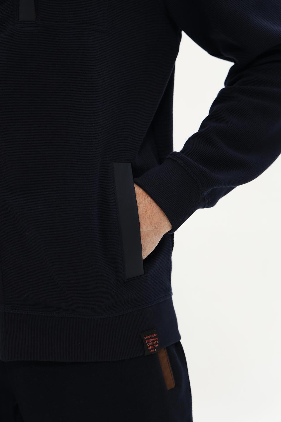 Кардиган Casa Moda темно-синий с отделкой