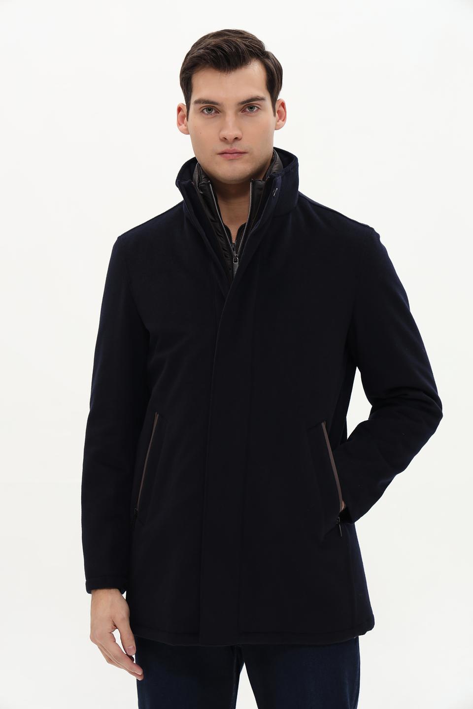 Пальто Bugatti мужское тёмно-синее