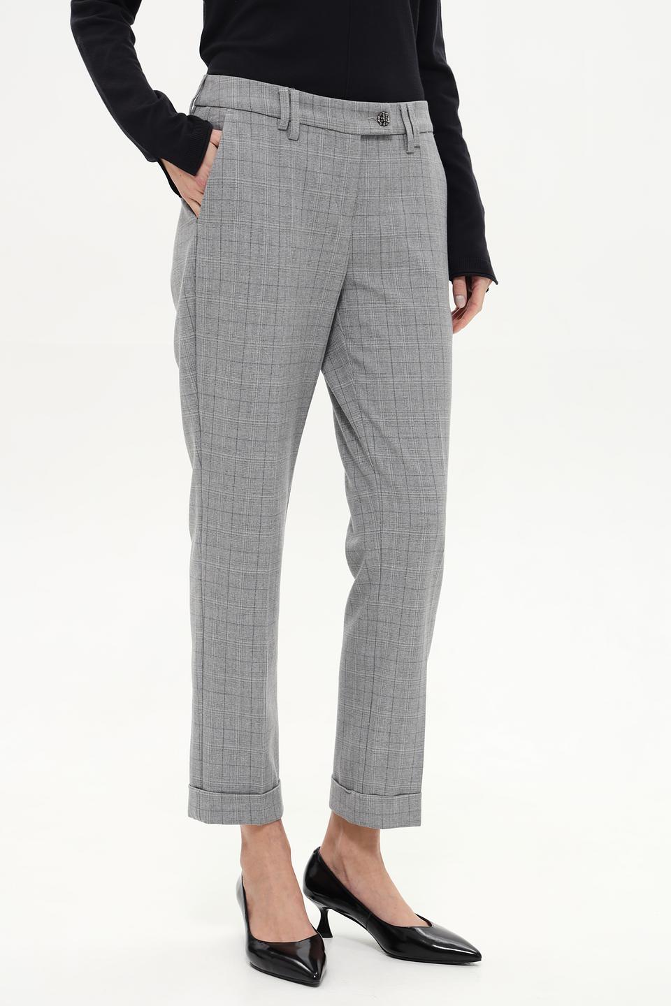 Брюки Anna Montana в клетку серые