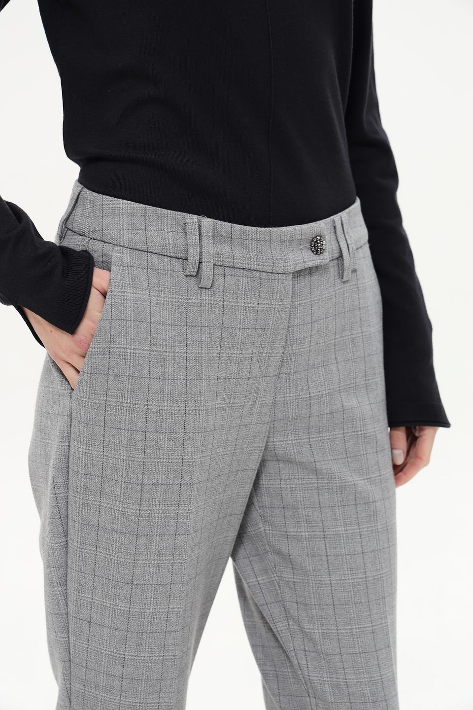 Брюки Anna Montana в клетку серые