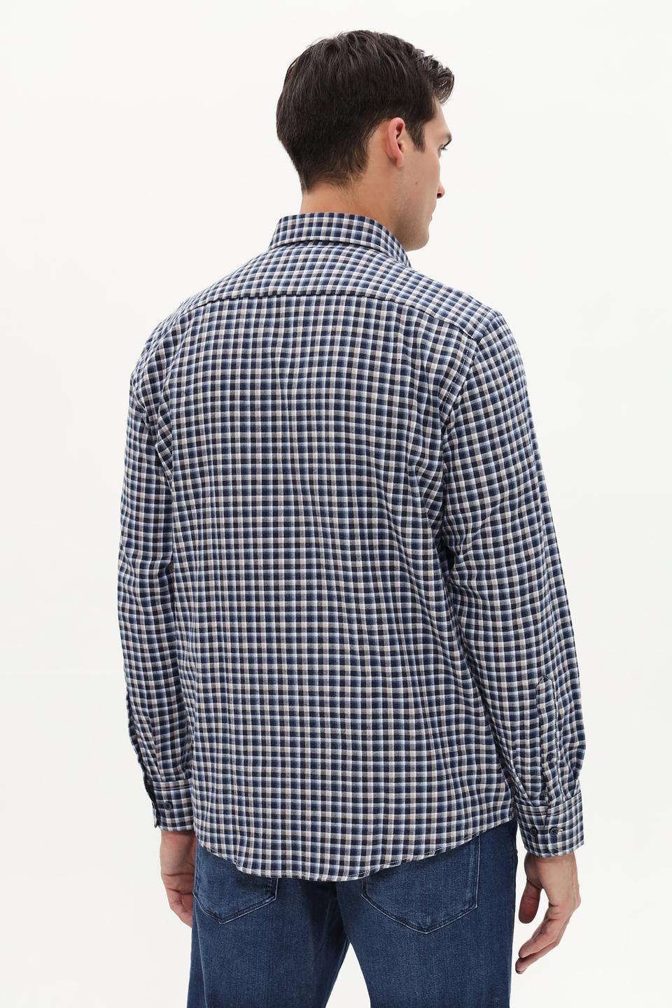 Рубашка Casa Moda в клетку синяя