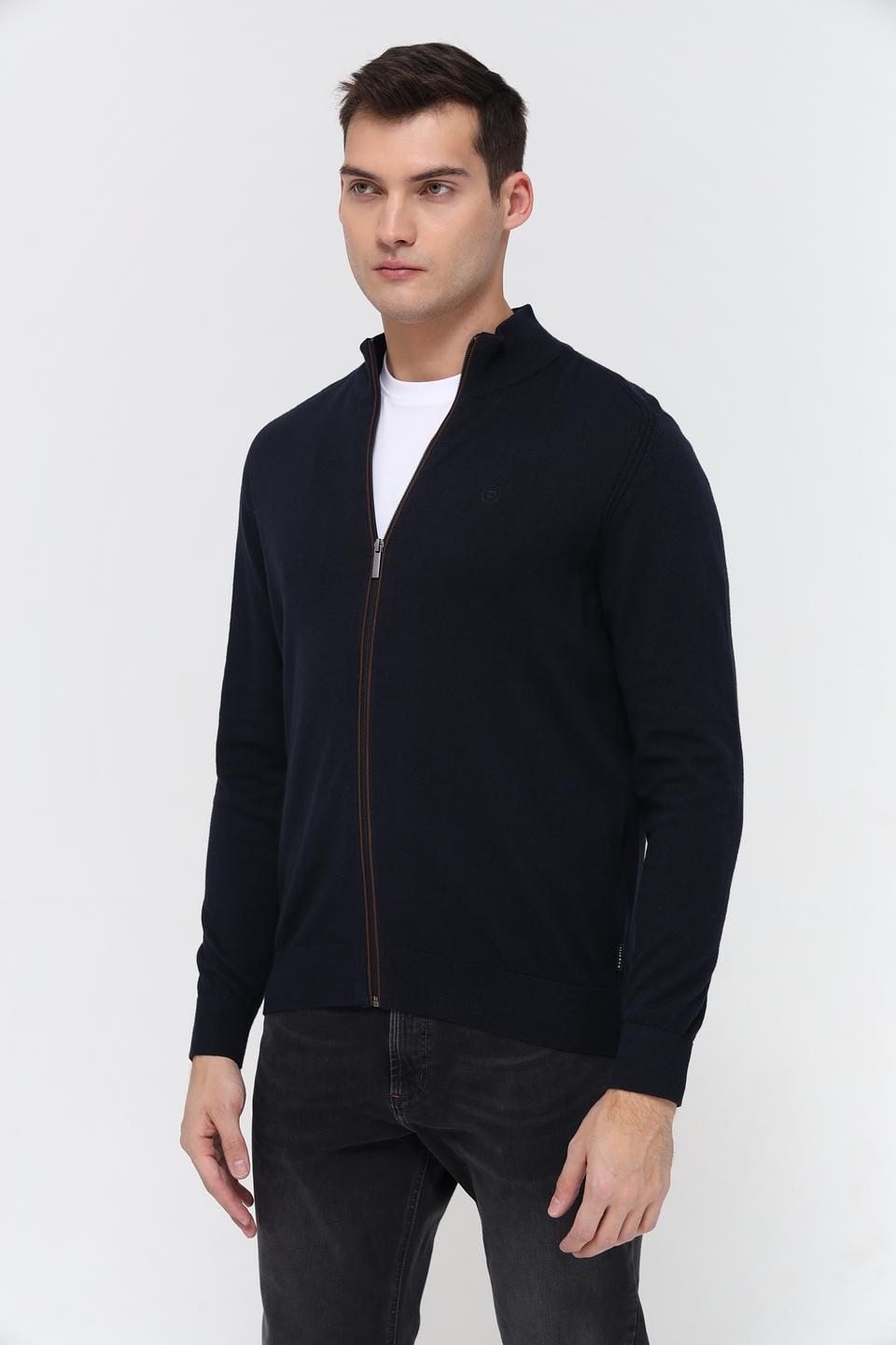 Кардиган Bugatti на молнии тёмно-синий