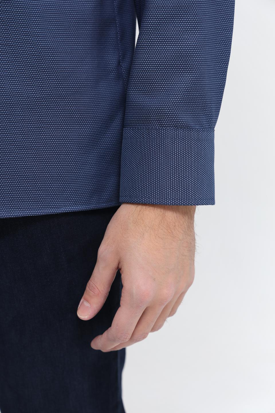 Рубашка Casa Moda синяя с длинным рукавом