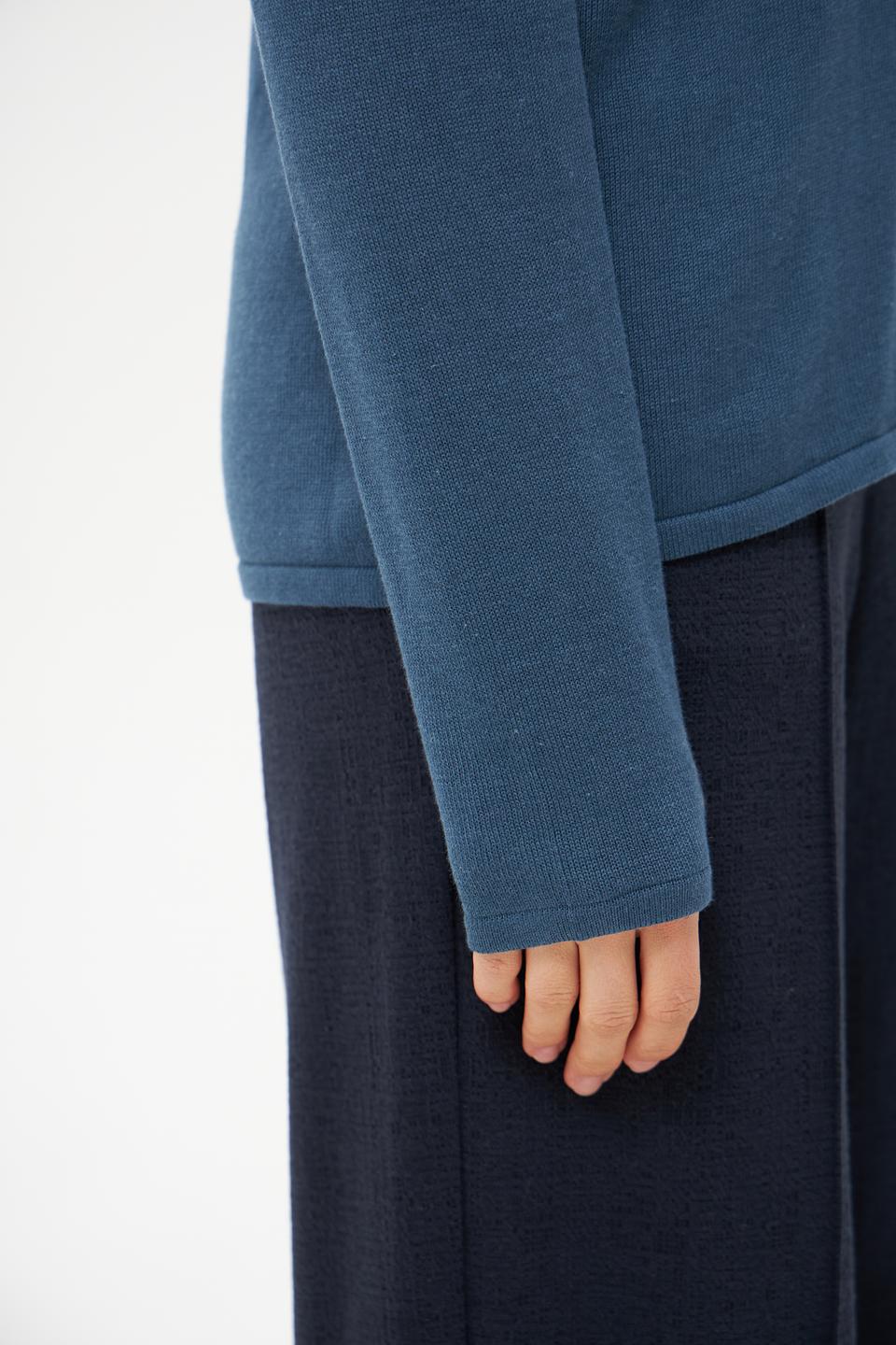 Пуловер Tom Tailor V-образный вырез синий