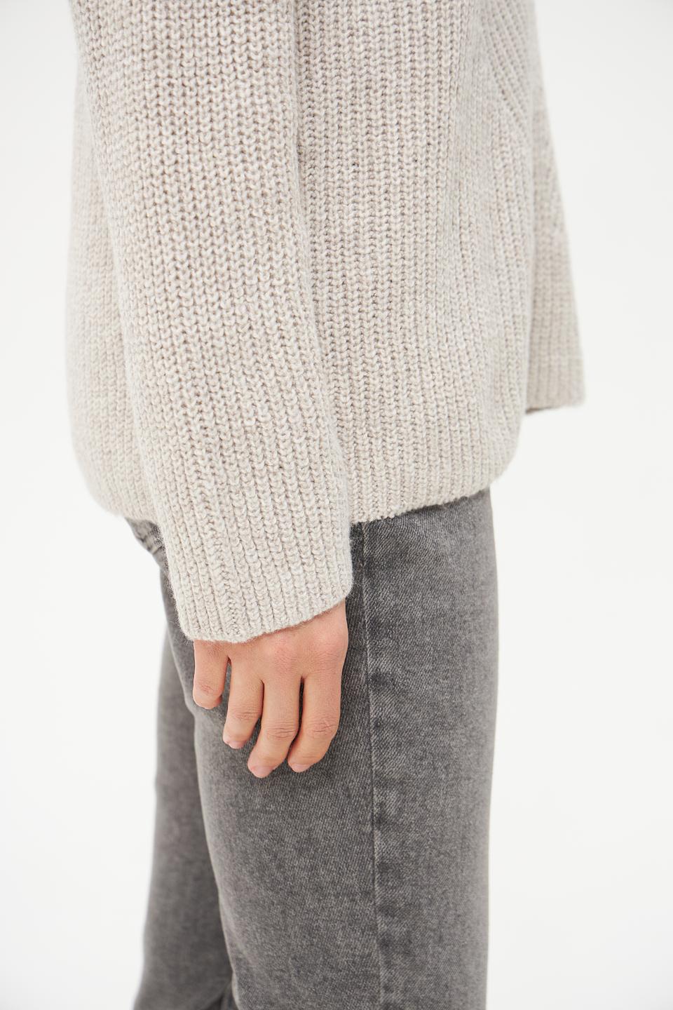 Пуловер Tom Tailor вязаный бежевый