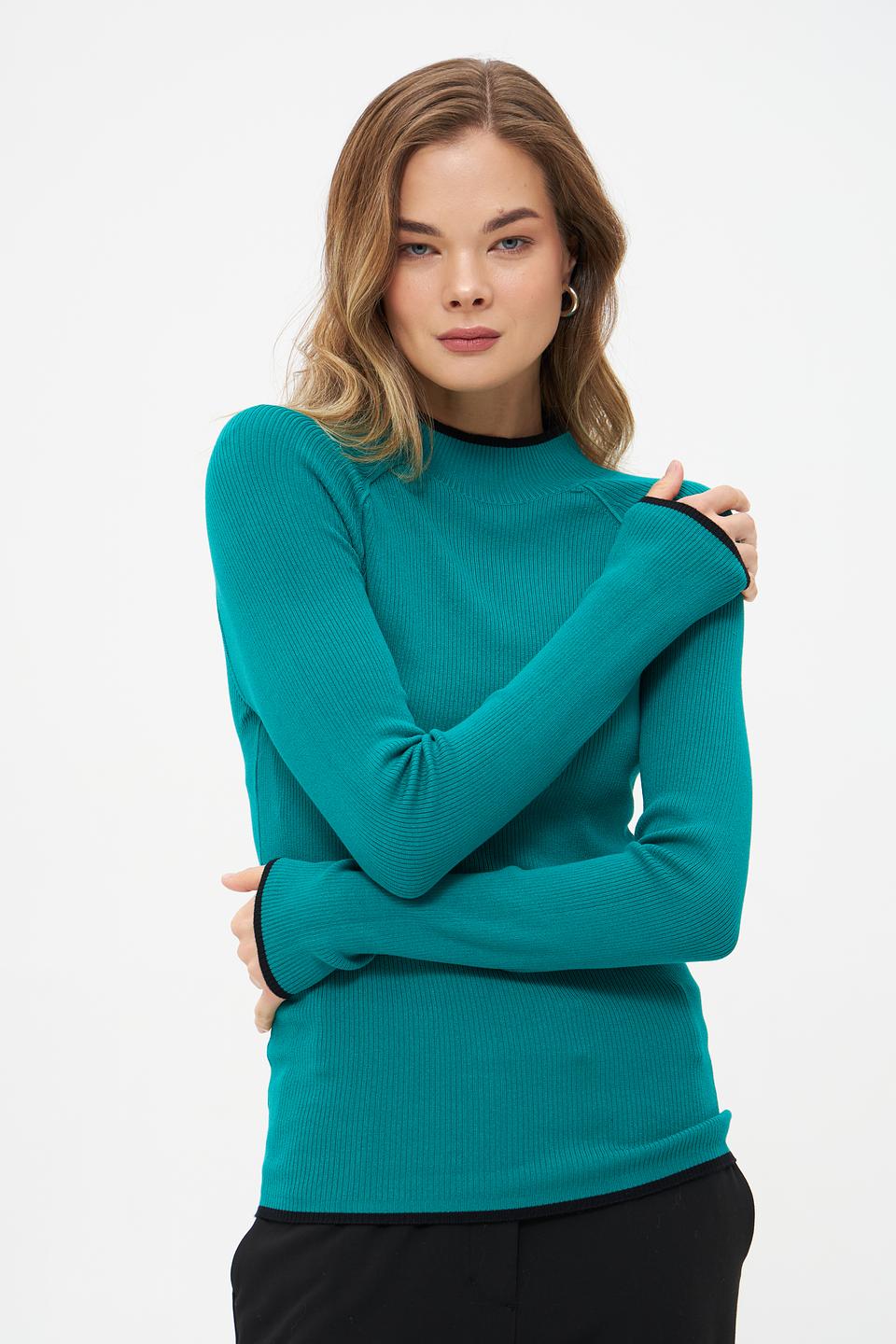 Пуловер Tom Tailor denim изумрудный