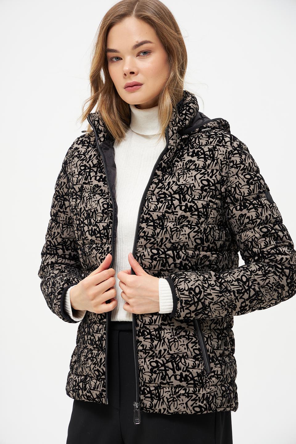 Куртка Lebek степлёная принт чёрный