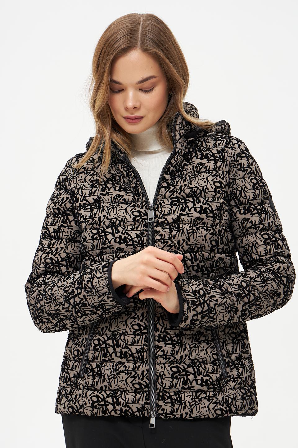 Куртка Lebek степлёная принт чёрный