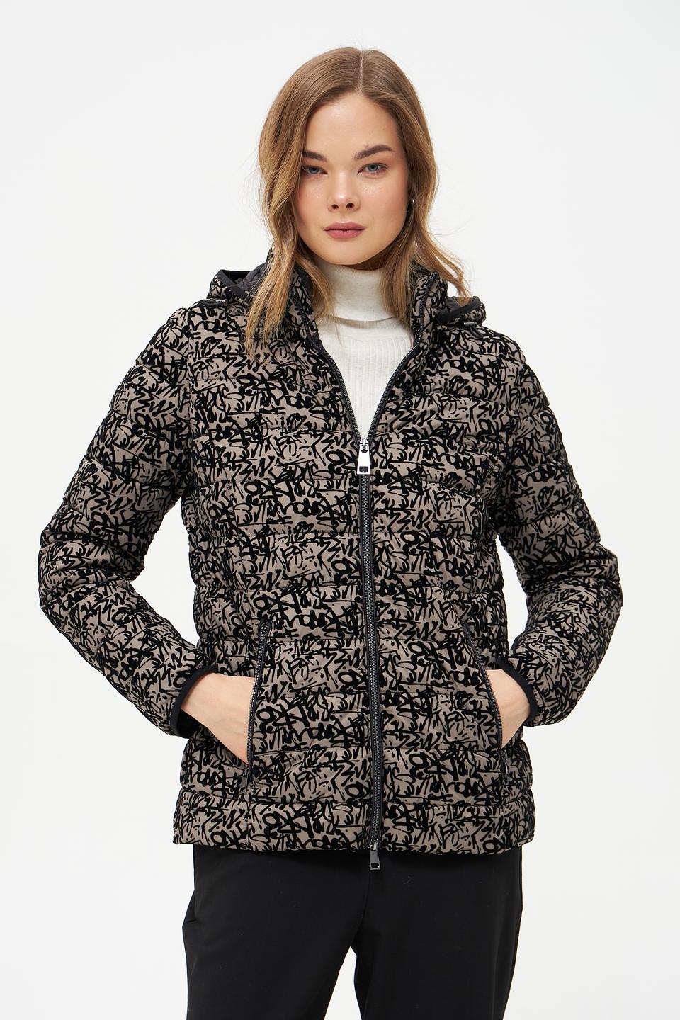 Куртка Lebek степлёная принт чёрный